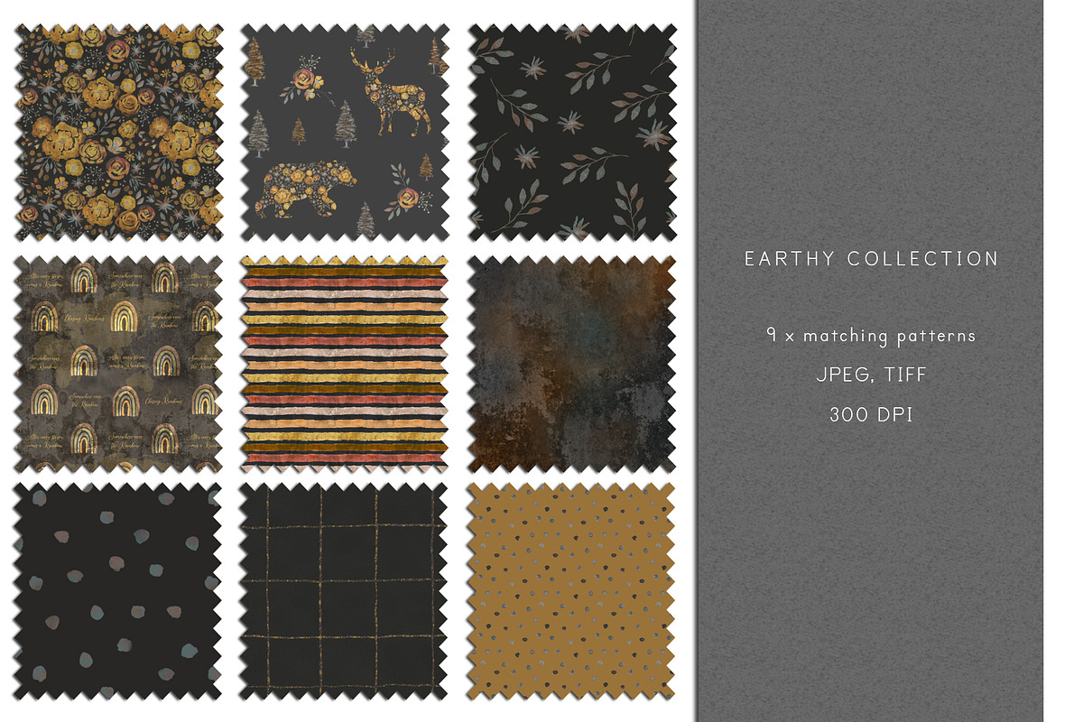 Earthy Collection Seamless Patterns, a Pattern Graphic by Tatra Cottage Designs (Photo 2 of 4)
