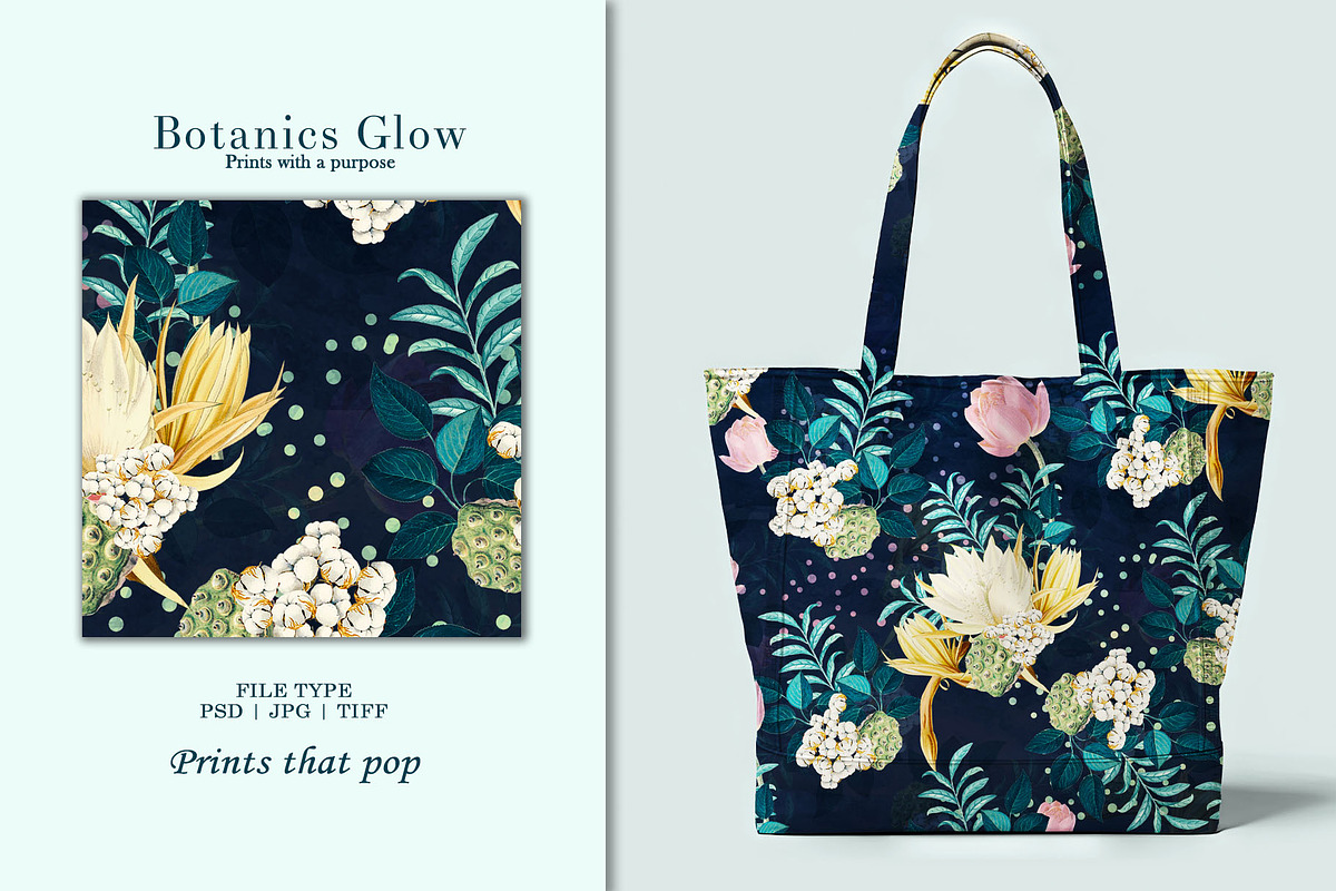 Botanic Glow Pattern & Motifs, a Pattern Graphic by GND ART STUDIO (Photo 5 of 8)