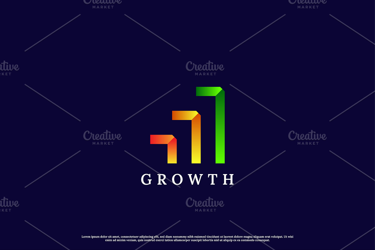 Business graph Logo Design Icon, a Branding & Logo Template by Morvana Crew