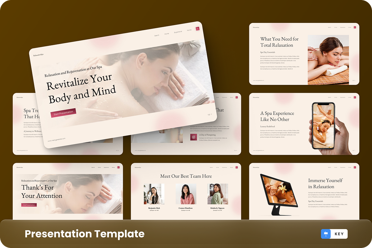RelaxationSpa - Spa Keynote Template, a Presentation Template by GraphauseProject (Photo 1 of 6)