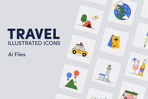 Travel Illustrated Icons