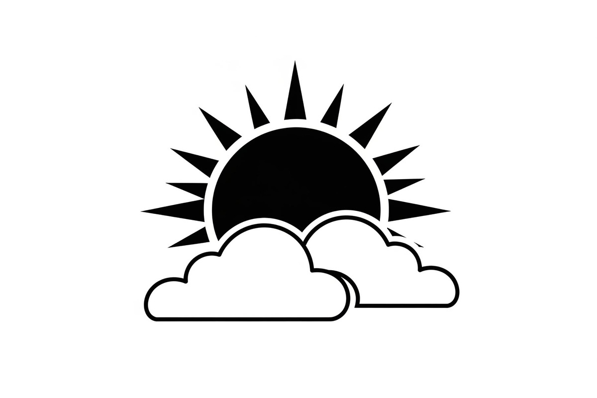 Sun Behind Clouds Silhouette Bundle, an Illustration by Gaye Art (Photo 20 of 31)