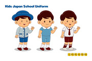 Kids Japan School Uniform Vector #07, a Person Illustration by MEDZ (Thumbnail 1 of 4)
