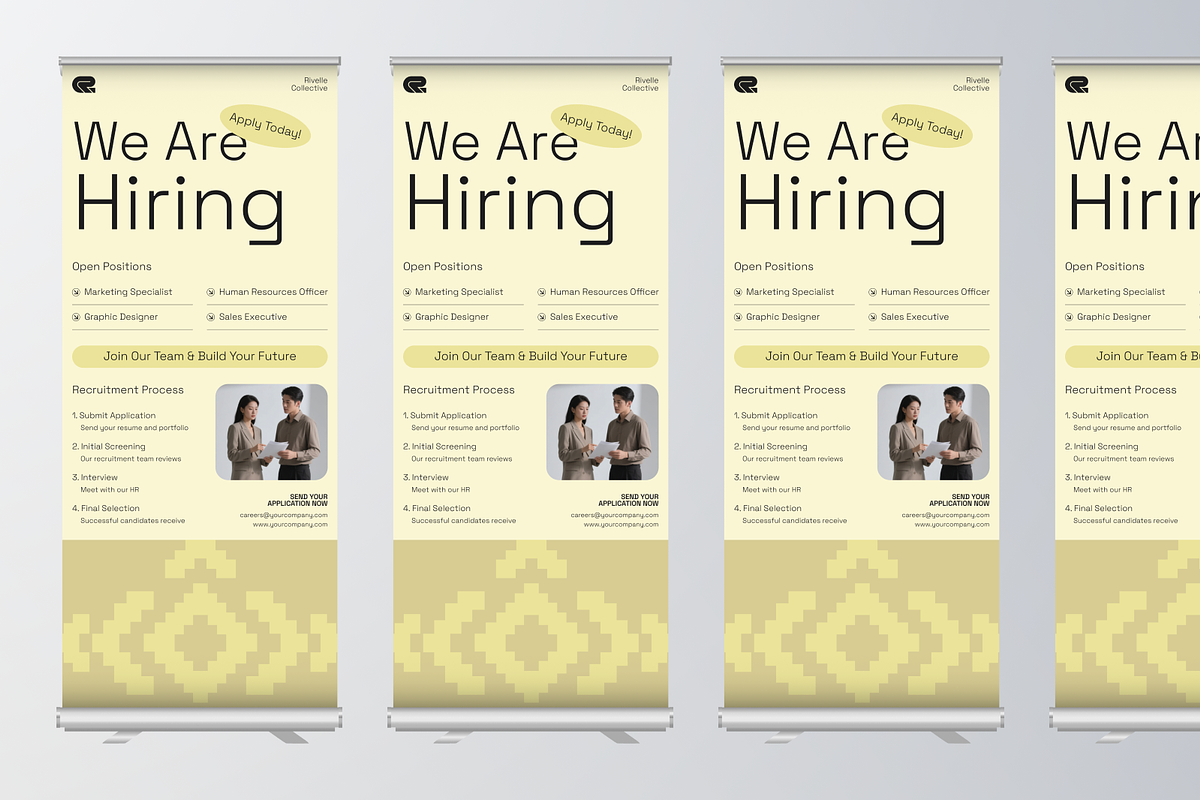 Hiring & Recruitment Roll Up Banner, a Poster Template by Annora Studio (Photo 4 of 6)