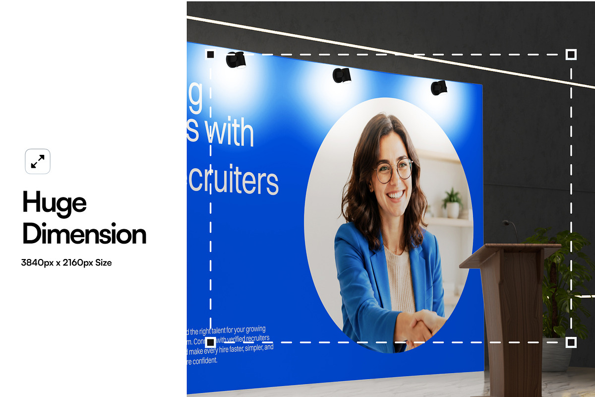 Backdrop Mockup, an Advertising Mockup by SLAB! Design (Photo 2 of 7)