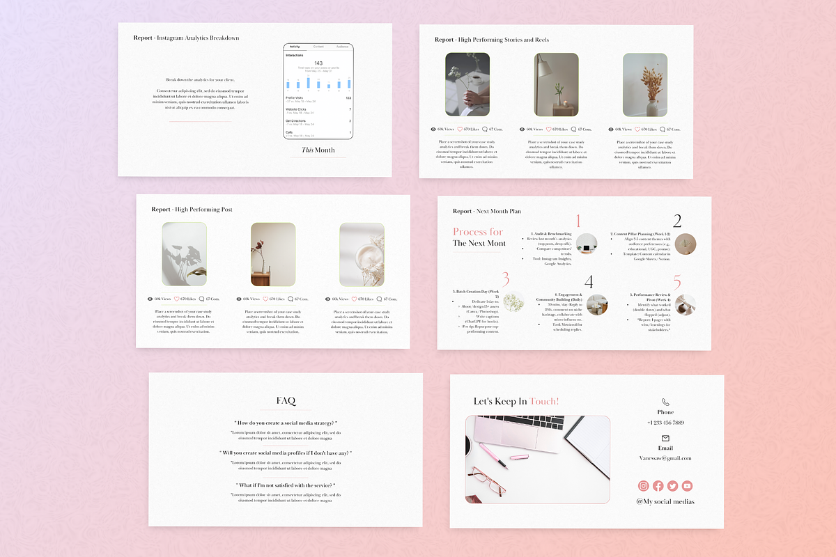 Social Media Analytics Report, a Presentation Template by PittaFinePrint (Photo 5 of 6)