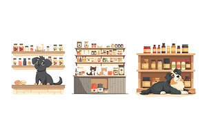 Veterinary store interior cartoon, an Object Illustration by Stock-Smart-Start
