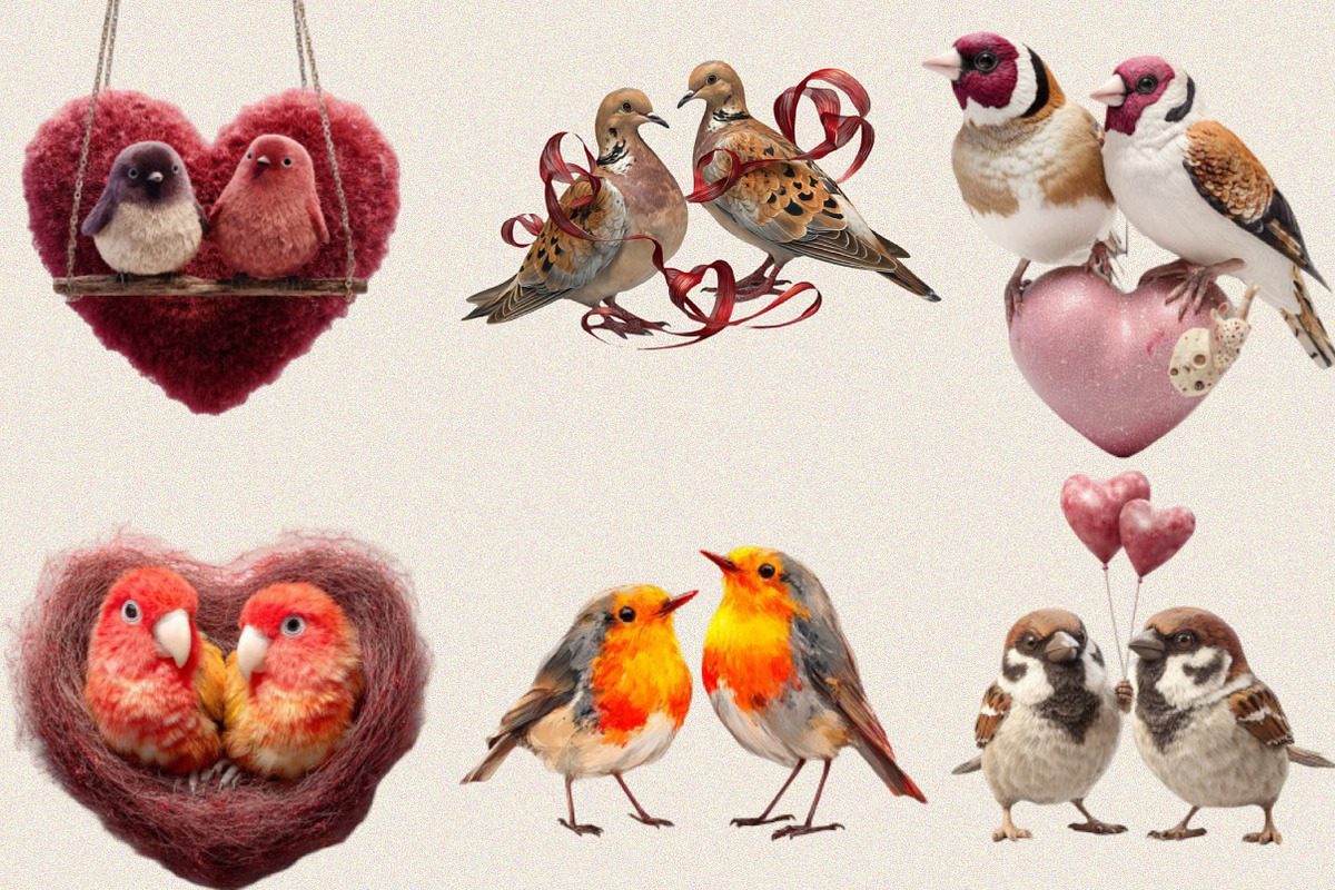 Quirky Valentine Birds Clipart Bundl, an Illustration by SVGArt (Photo 7 of 8)