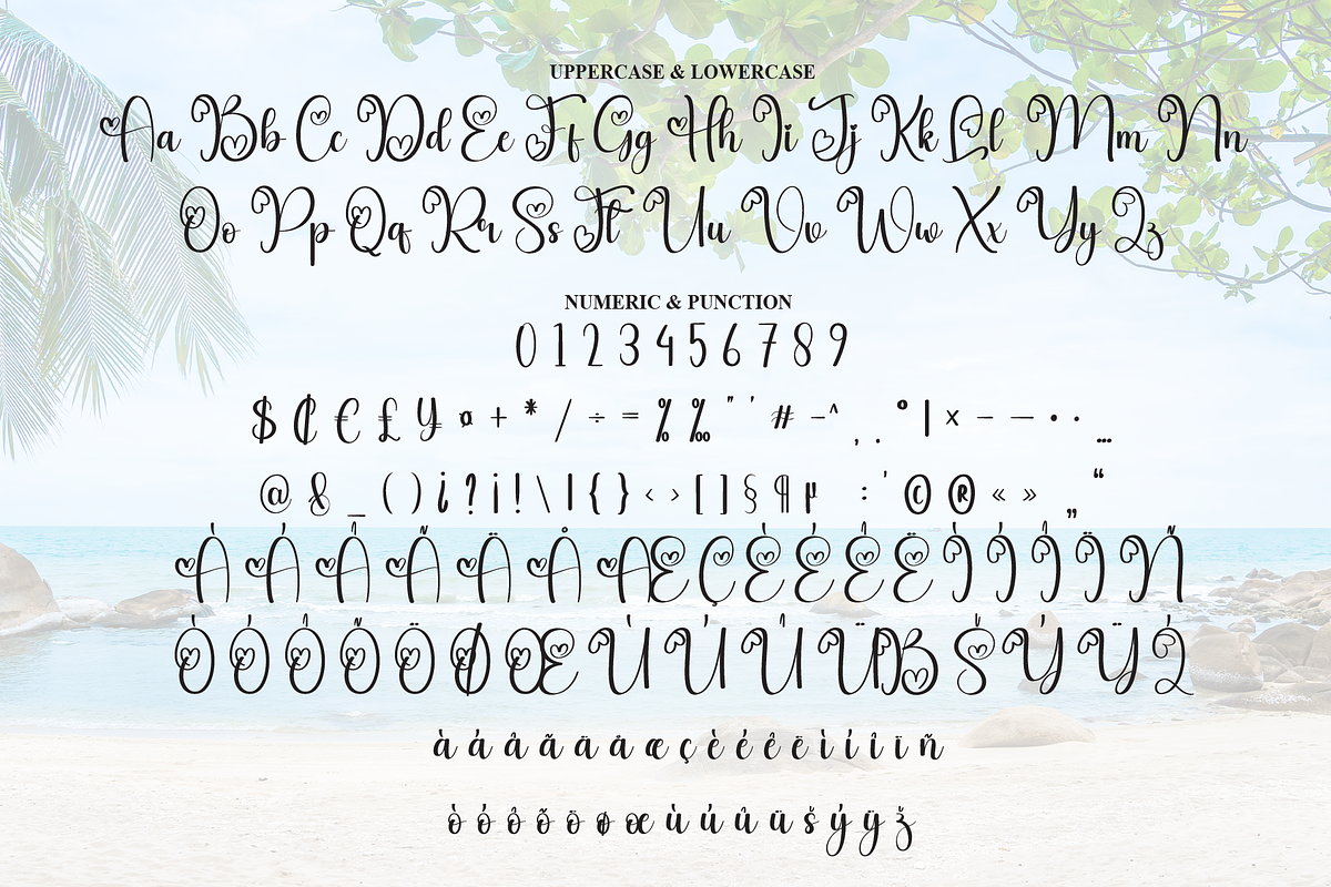 Beautiful Beach | Script Font, a Handwritten Font by Scratchones (Photo 7 of 9)