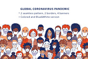 Inclusive Medical Mask Portraits, a Healthcare Illustration by VasilkovS (Thumbnail 1 of 7)