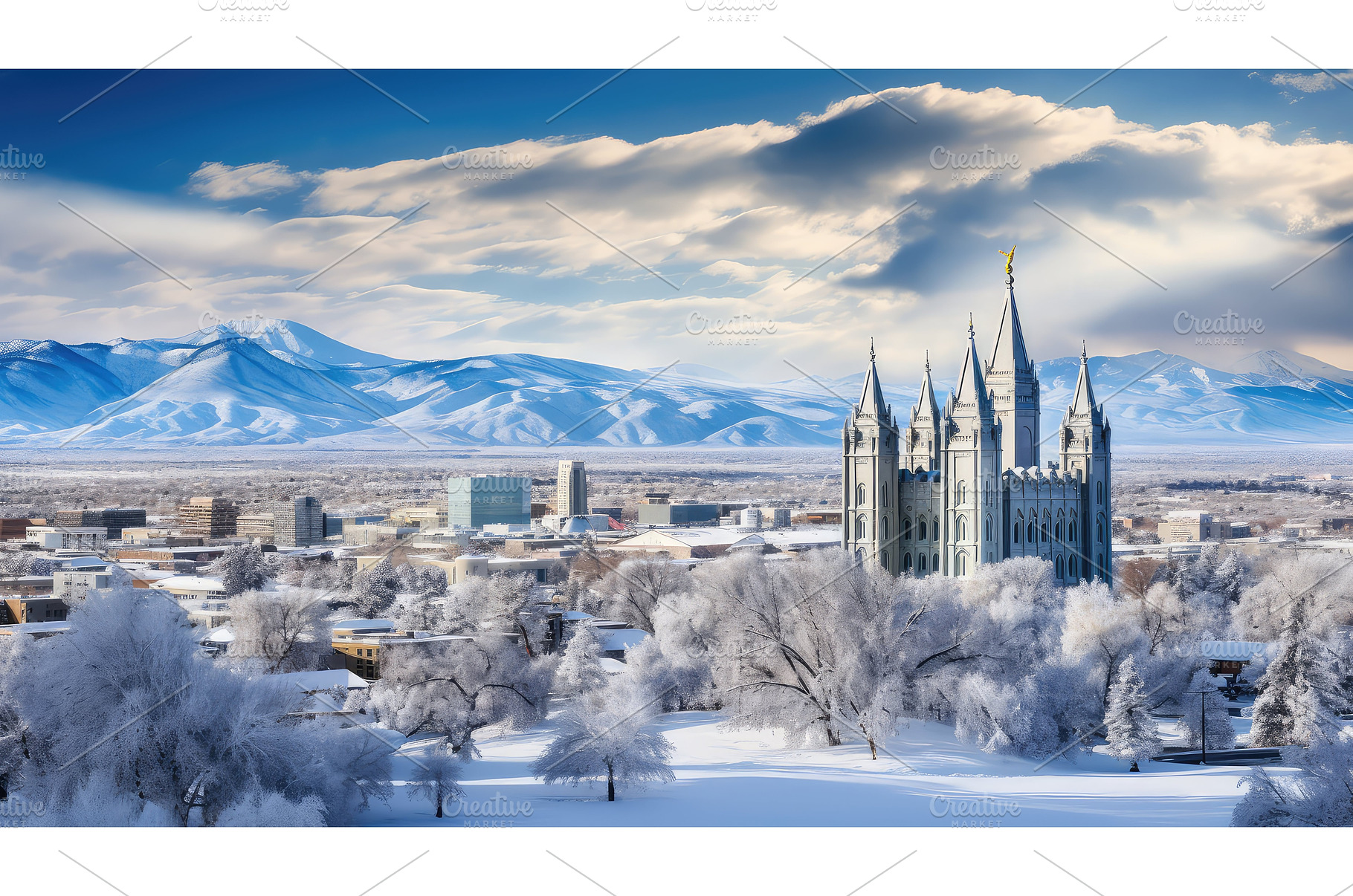 skiing salt lake city snow ai, a Person Photo by pikepicture
