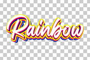 Rainbow PSD 3D Editable Text Effect, a Layer Style Add-On by TrueVector (Thumbnail 2 of 2)