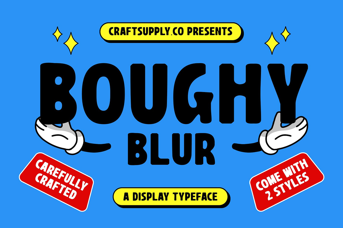 Boughy Blur, a Sans Serif Font by Craft Supply Co. (Photo 1 of 8)