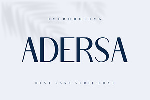 Adersa Luxury Modern Sans Serif Font