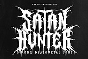 Satan Hunter - Strong Death Metal, a Blackletter Font by Blackmetalfont (Thumbnail 1 of 4)