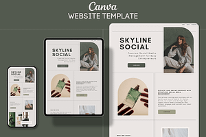 Canva Website Template, a Websites & App Template by Asha Glenn Design Studio