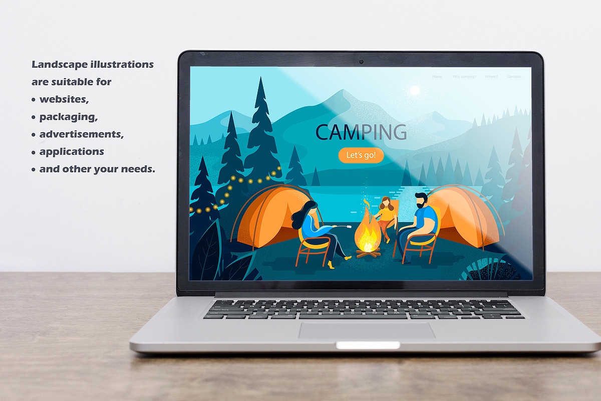 Landscape vector illustrations, an Animal Illustration by Holovei (Photo 5 of 5)