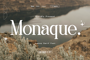 Monaque - Classy Serif Font, a Serif Font by overlaytemplates (Thumbnail 1 of 5)
