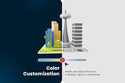 3D Real Estate Icons, an Architecture 3D Model by Flat Icons (Thumbnail 2 of 8)