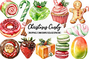 Christmas Candy Sublimation Clipart, an Illustration by Daily.Designs (Thumbnail 1 of 5)