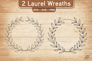 Laurel Wreath SVG PNG Bundle, an Illustration by Actual Pixel (Thumbnail 5 of 17)