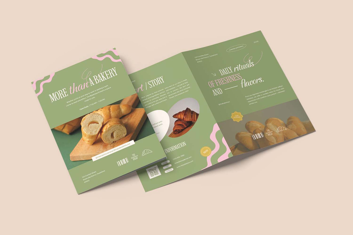 Freshness Bakery - Bifold Brochure, a Brochure Template by VUNIRA (Photo 3 of 3)