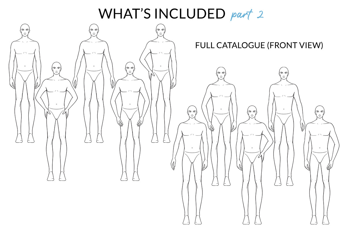 Male Straight Poses Pack, a Person Illustration by Art by Lin (Photo 3 of 6)