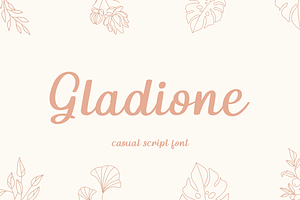 Gladione Casual Script Font