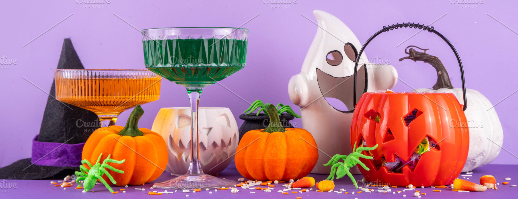High colored bright Halloween greeting card background, Hallowee, a Holiday Photo by Rimma