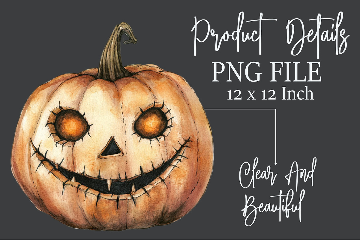 Spooky Witch Pumpkin Clipart, an Illustration by Rose Art (Photo 4 of 4)