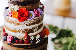 Semi Naked Wedding Cake