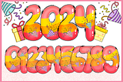 New year-PNG fonts, a Symbol Font by It me digital art (Thumbnail 3 of 9)
