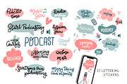 Podcast – vector cliparts set, an Object Illustration by Lana Sham (Thumbnail 4 of 13)