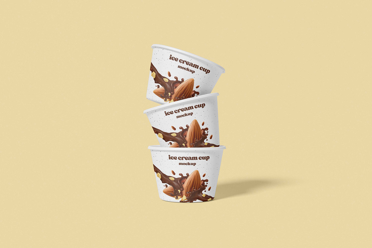 Ice Cream Cup Mockup, a Cups & Container Mockup by xavier_studio (Photo 2 of 5)