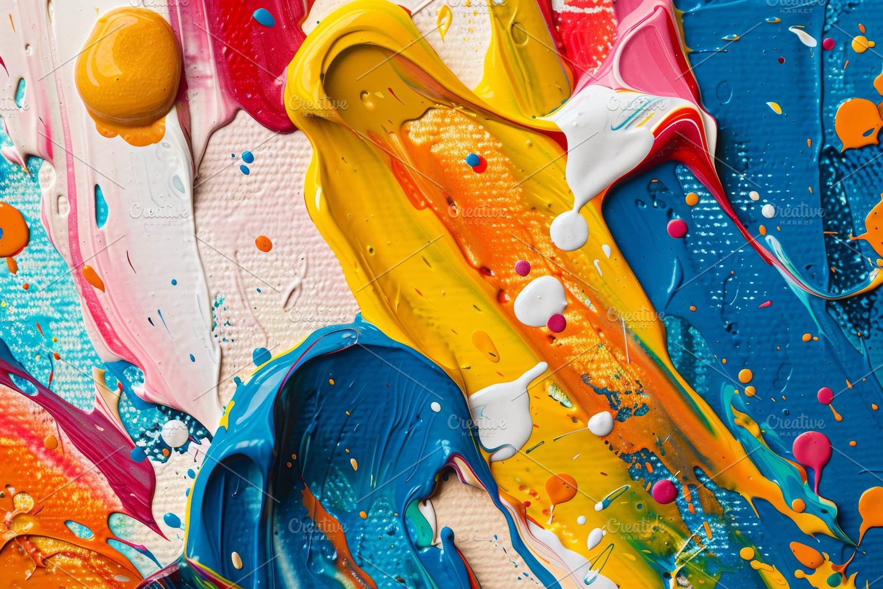 Bright streaks of paint in various c, a Photo by Tanuart