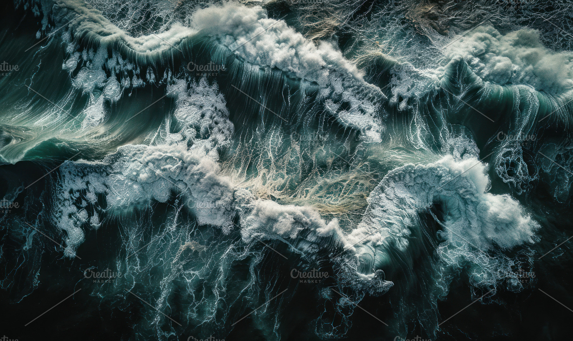Dynamic aerial view of dark foamy oc, a Photo by LOGOCREATIVE