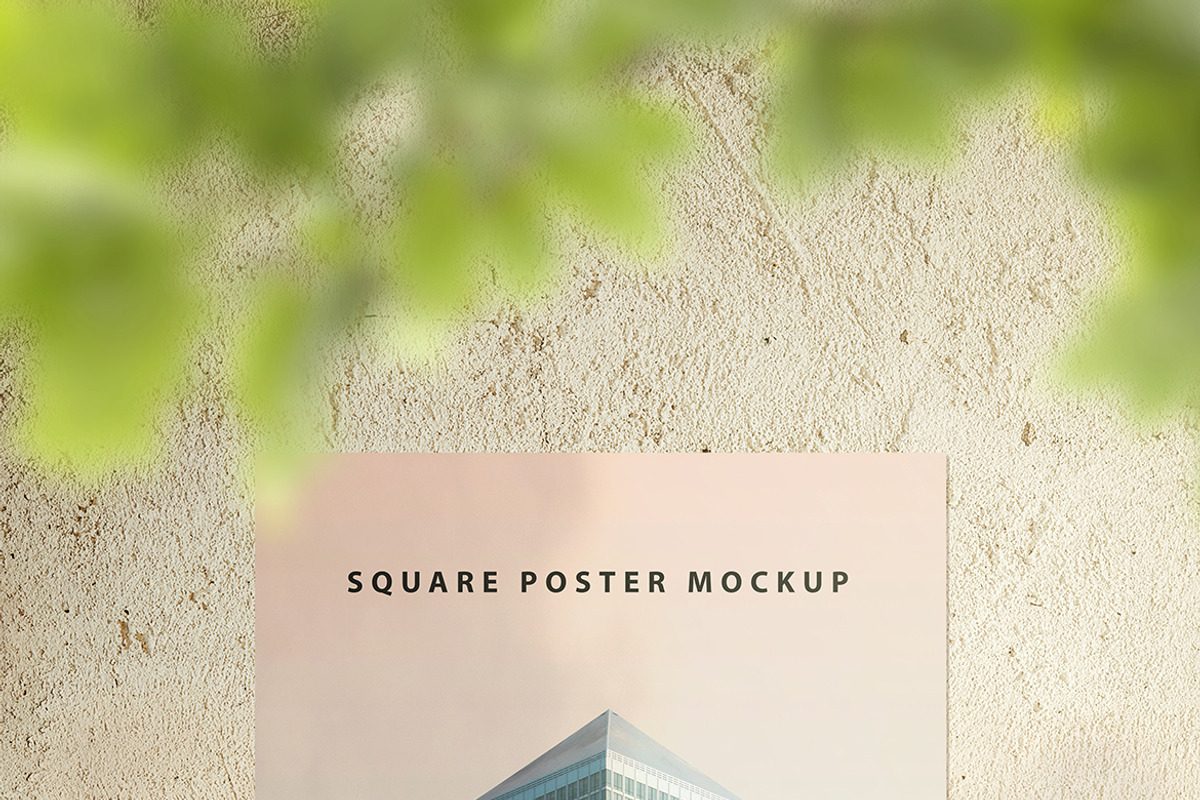 Square Poster Mockup - Set 1, a Print Template by professorinc