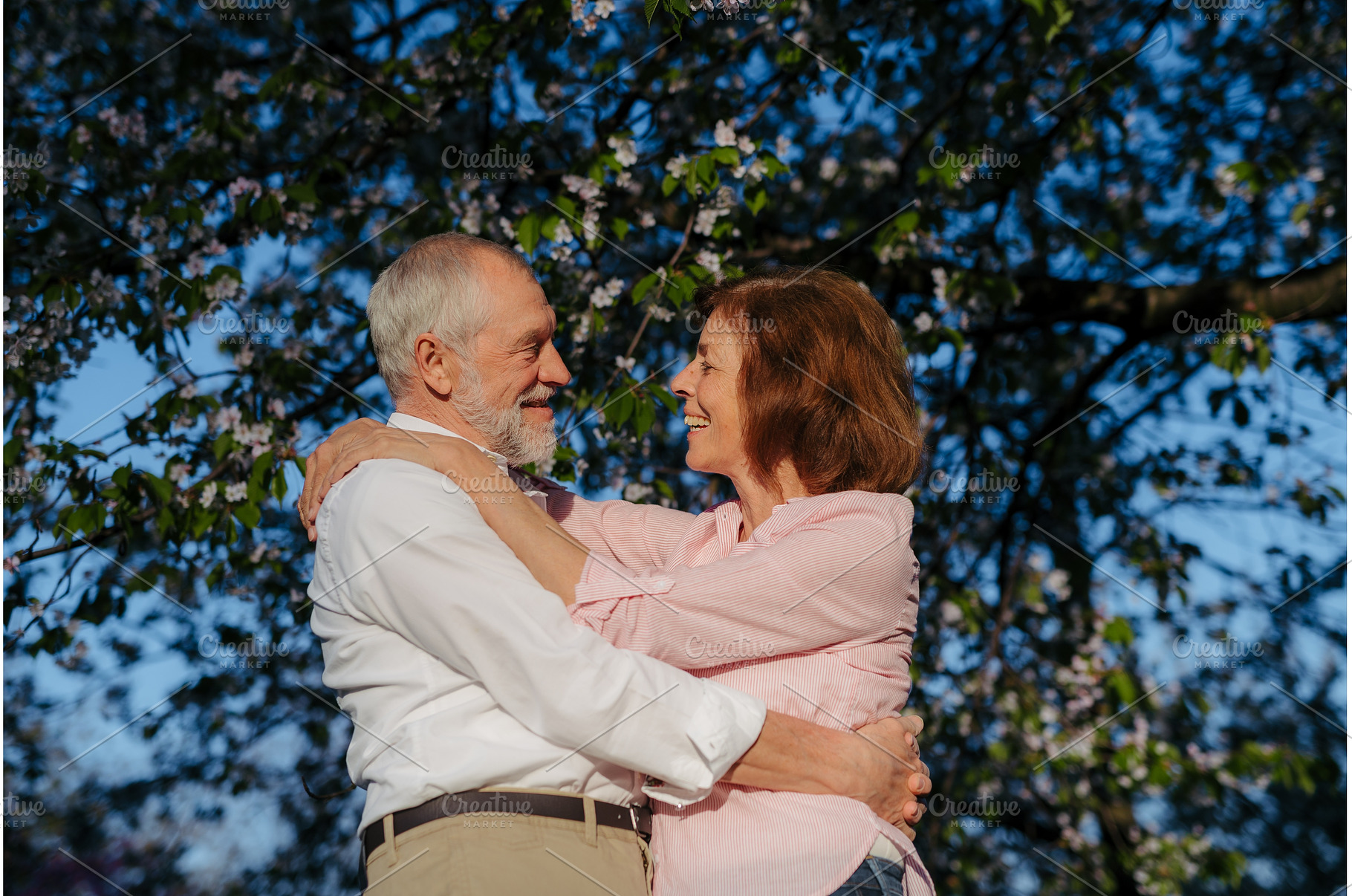 Beautiful senior couple in love on, a Person Photo by HalfPoint