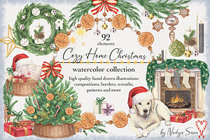 Cozy Christmas Watercolor Collection
