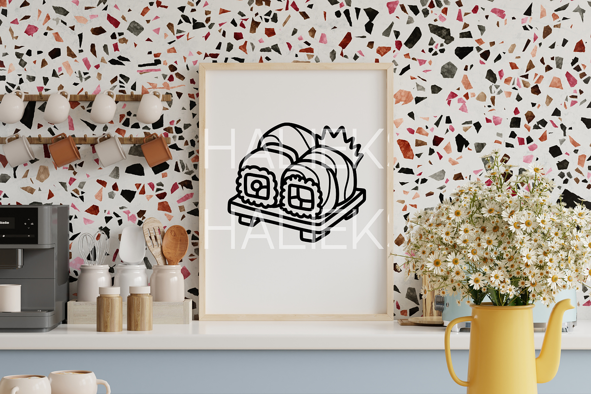 55 Sushi Doodles Procreate Stamps, a Brushes & More by HalieKStudio (Photo 6 of 9)
