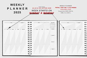 2025 Sunday & Monday Starts Planner