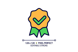 Award badge with check mark, an Icon by IMG Visuals