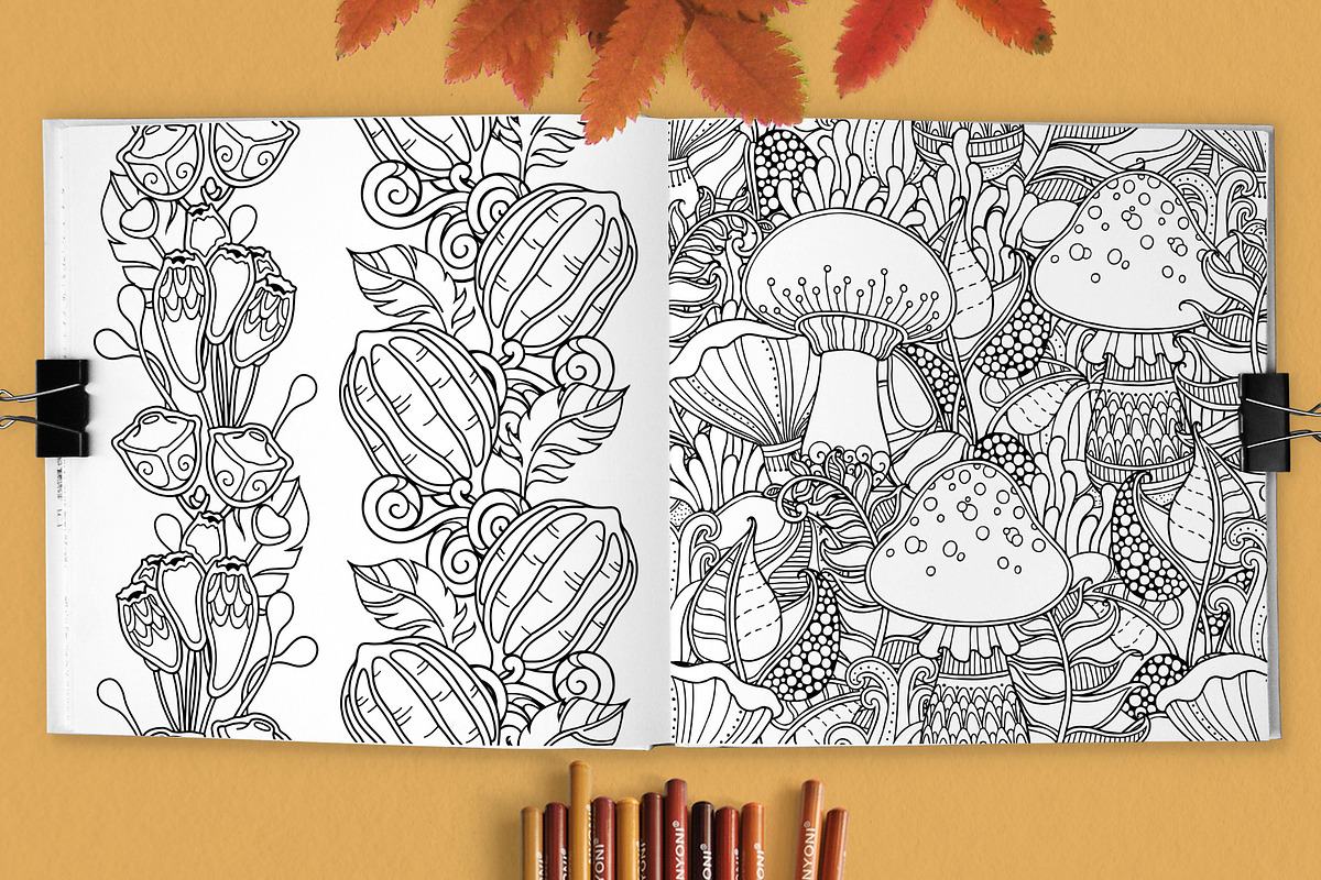 Magic Autumn Forest coloring pages, an Illustration by Color and Decor (Photo 4 of 6)