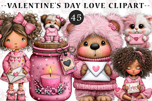 valentine's Day Love Letter Clipart, an Illustration by CreationArt