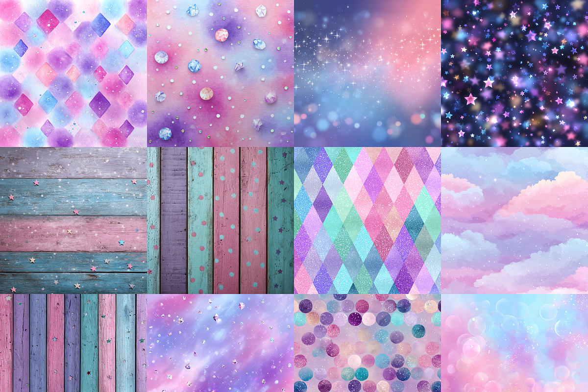 63 Pastel Barn Digital Paper, a Pattern Graphic by LA Design (Photo 3 of 10)
