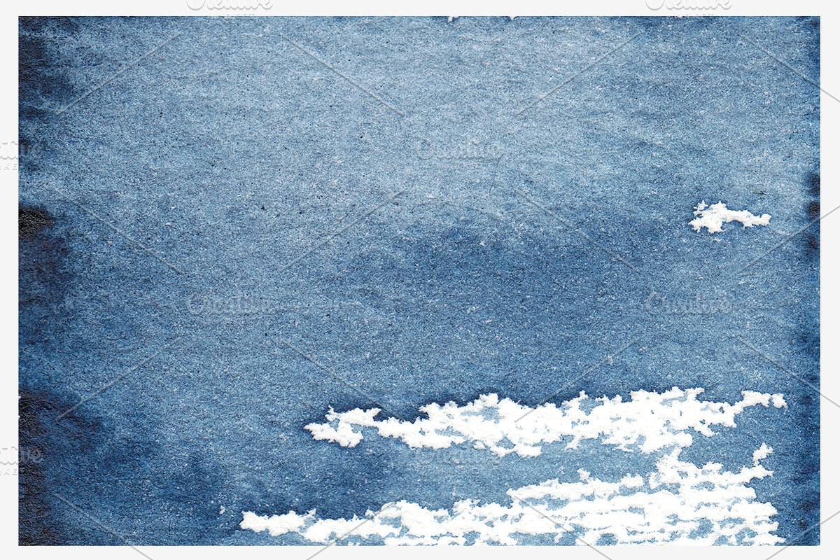 7 Watercolor Indigo Backgrounds, a Texture Graphic by separisa (Photo 5 of 5)
