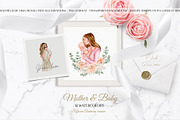 Sweet Maternity Watercolor Set, an Illustration by CrystalinaShop (Thumbnail 5 of 10)