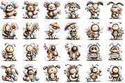 Quirky Easter Bee Clipart, an Illustration by Sublimation Artist (Thumbnail 2 of 7)