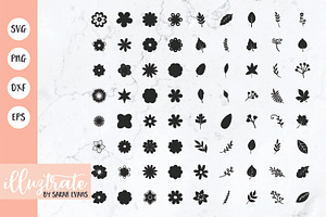 Vector Flowers SVG Bundle Collection