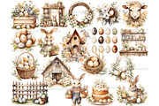 Rustic Easter Clipart Spring Clipart, an Animal Illustration by GlamArtZhanna (Thumbnail 3 of 6)